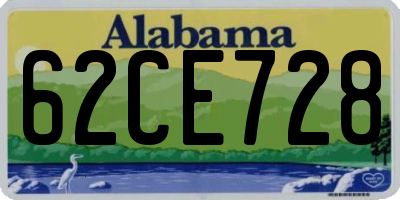 AL license plate 62CE728