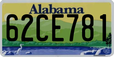 AL license plate 62CE781