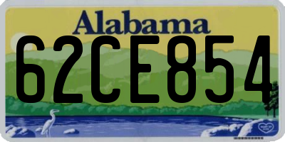 AL license plate 62CE854