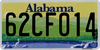 AL license plate 62CF014