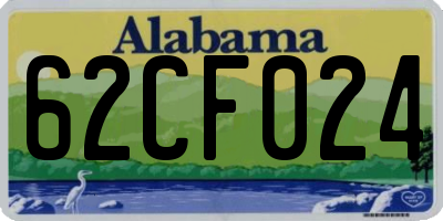 AL license plate 62CF024