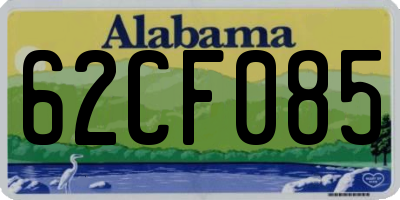 AL license plate 62CF085