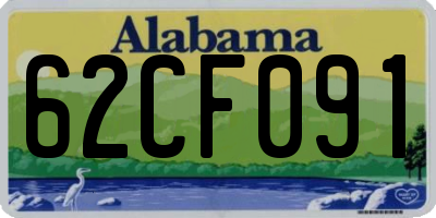 AL license plate 62CF091