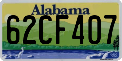 AL license plate 62CF407