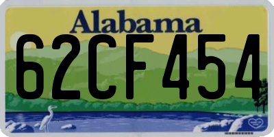 AL license plate 62CF454