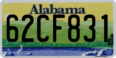 AL license plate 62CF831