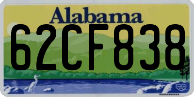 AL license plate 62CF838