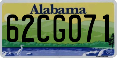 AL license plate 62CG071