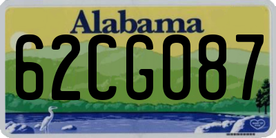 AL license plate 62CG087