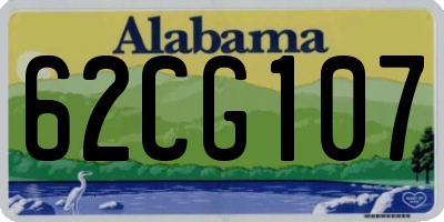 AL license plate 62CG107
