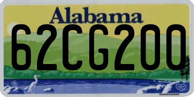 AL license plate 62CG200