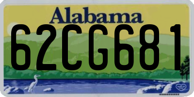 AL license plate 62CG681