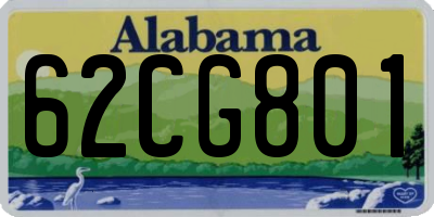 AL license plate 62CG801