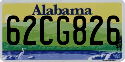 AL license plate 62CG826