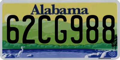 AL license plate 62CG988