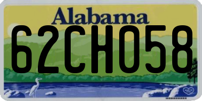 AL license plate 62CH058