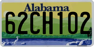 AL license plate 62CH102