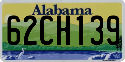 AL license plate 62CH139
