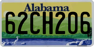 AL license plate 62CH206