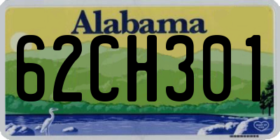 AL license plate 62CH301