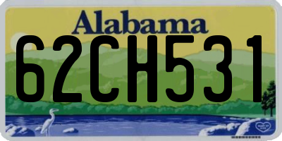 AL license plate 62CH531