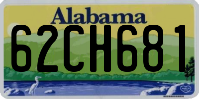 AL license plate 62CH681