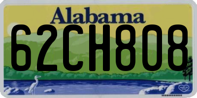 AL license plate 62CH808