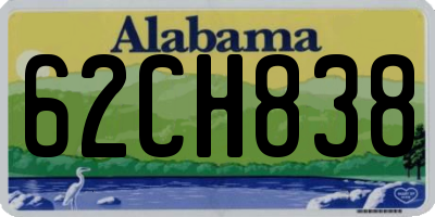 AL license plate 62CH838