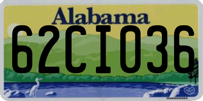AL license plate 62CI036
