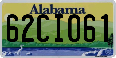 AL license plate 62CI061