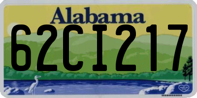 AL license plate 62CI217