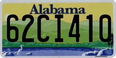 AL license plate 62CI410