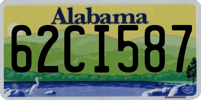 AL license plate 62CI587