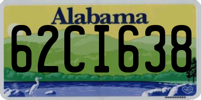 AL license plate 62CI638