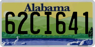 AL license plate 62CI641