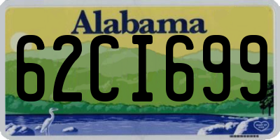 AL license plate 62CI699