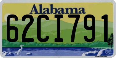 AL license plate 62CI791