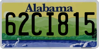 AL license plate 62CI815