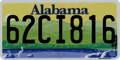 AL license plate 62CI816