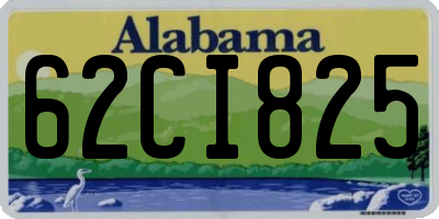 AL license plate 62CI825