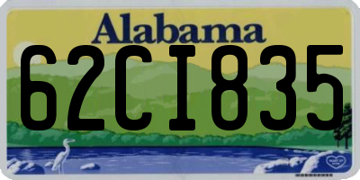 AL license plate 62CI835
