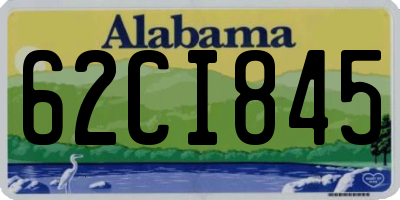 AL license plate 62CI845