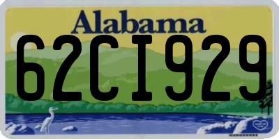 AL license plate 62CI929
