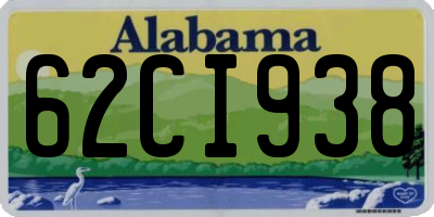 AL license plate 62CI938