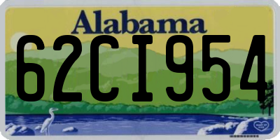AL license plate 62CI954