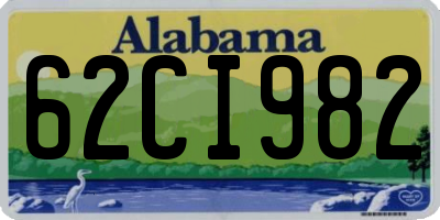 AL license plate 62CI982
