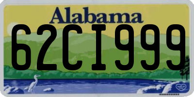 AL license plate 62CI999