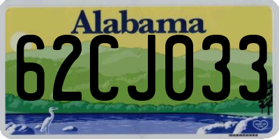 AL license plate 62CJ033