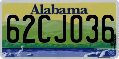 AL license plate 62CJ036