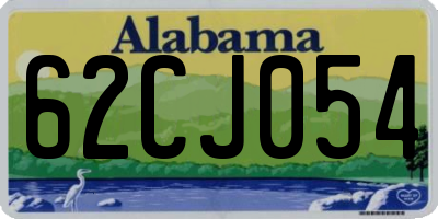 AL license plate 62CJ054